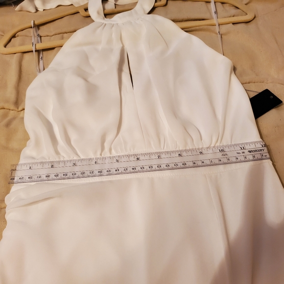 Lulus| Truly Delightful White Halter Maxi Dress| Size XS| WeddinglProm|Gown - Picture 13 of 15